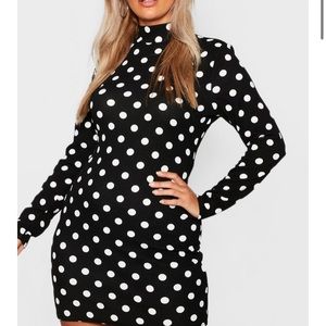 Boohoo High Neck L/S Mini Dress Sz18 (worn once)